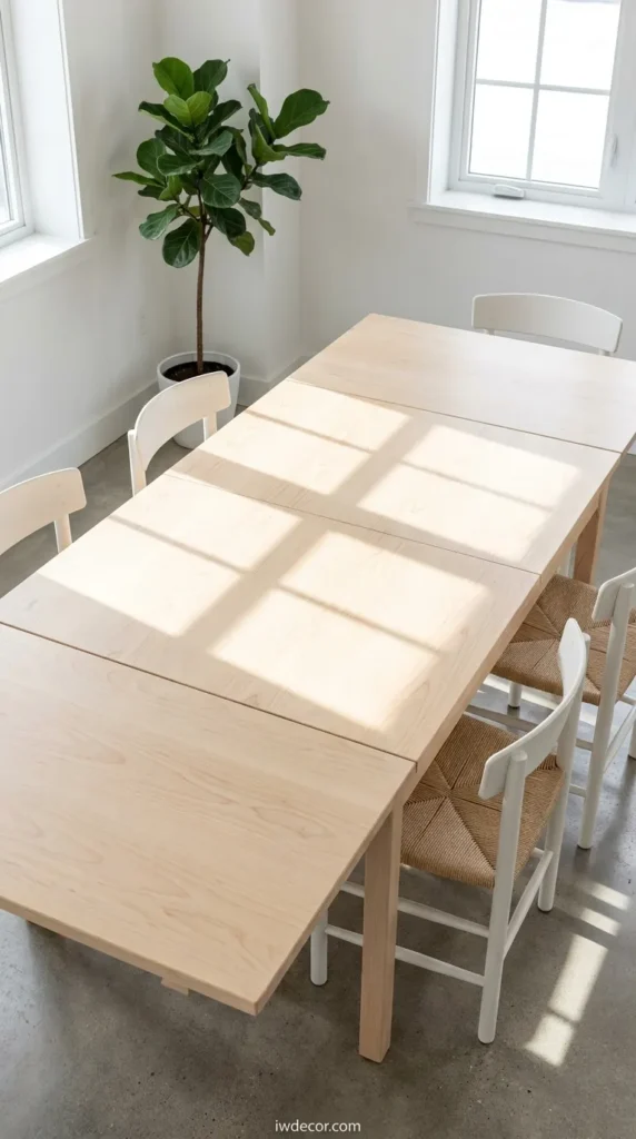 Minimalist White Birch Extendable Frame