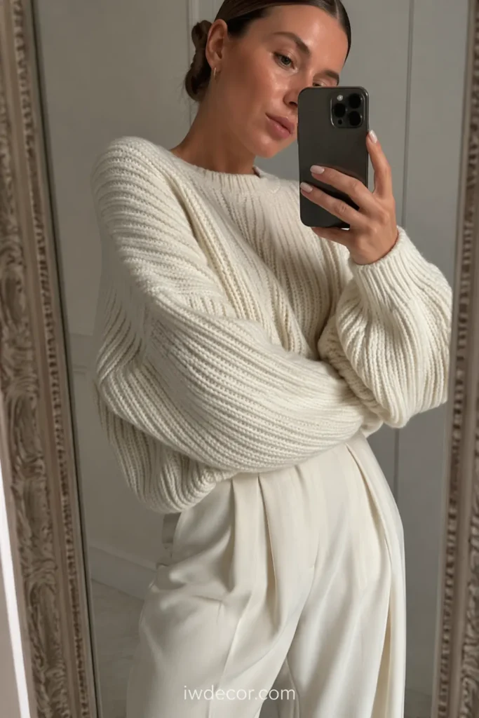 Monochromatic Cream Outfit