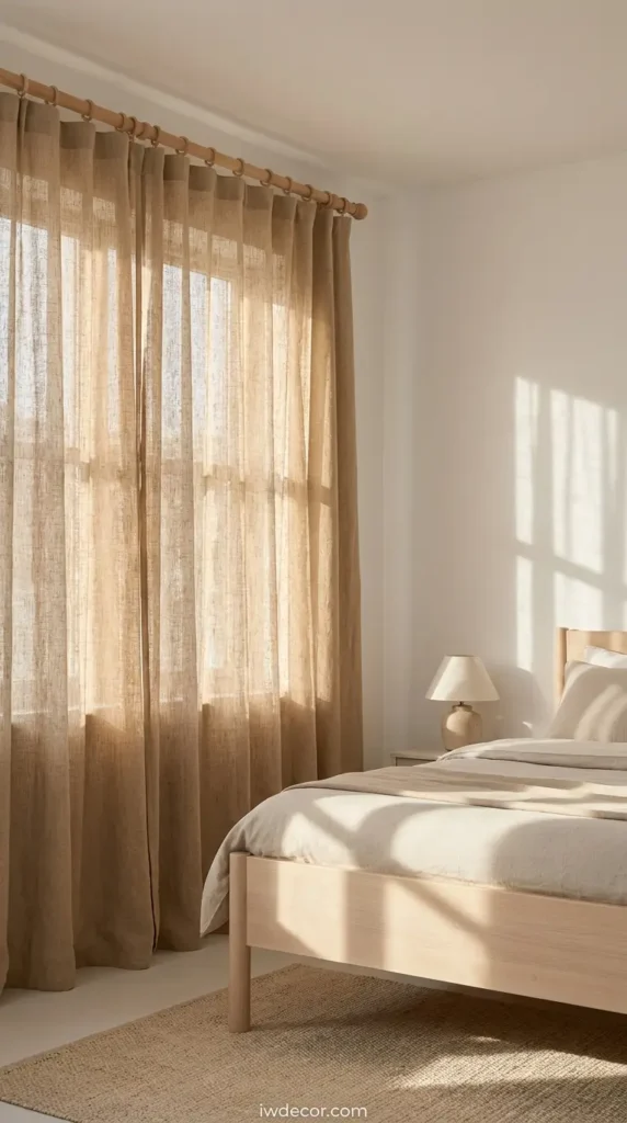Natural Undyed Linen Scandinavian Curtains