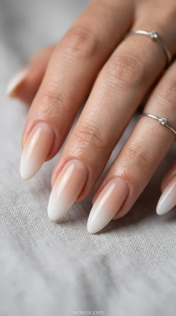 Nude to White Ombre