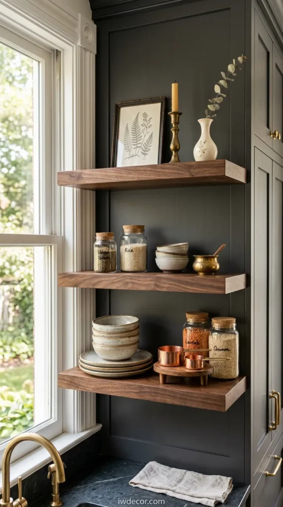 Open Shelving with Curated Display