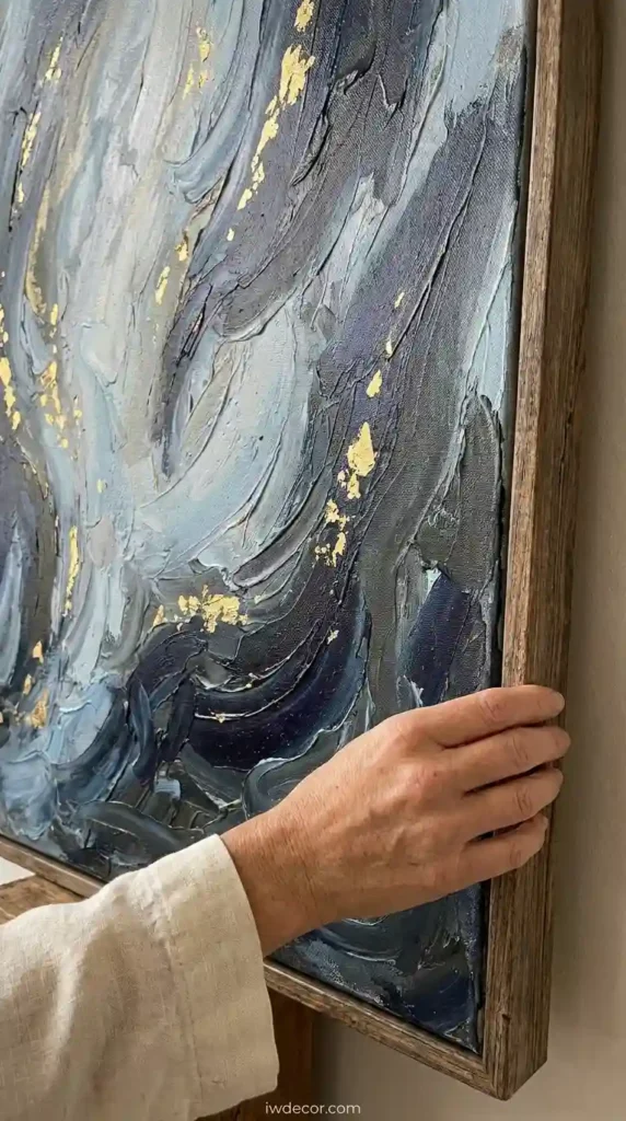 Painted Canvas Art with Abstract Designs