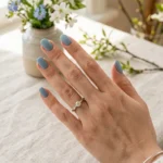 Pastel blue spring nail