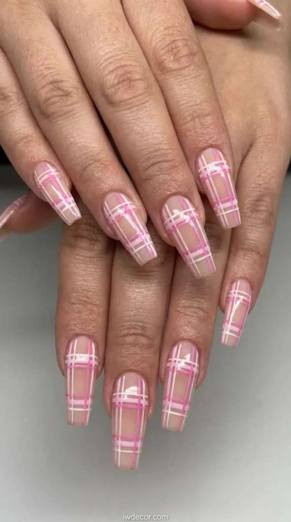 Pink Plaid Coffin