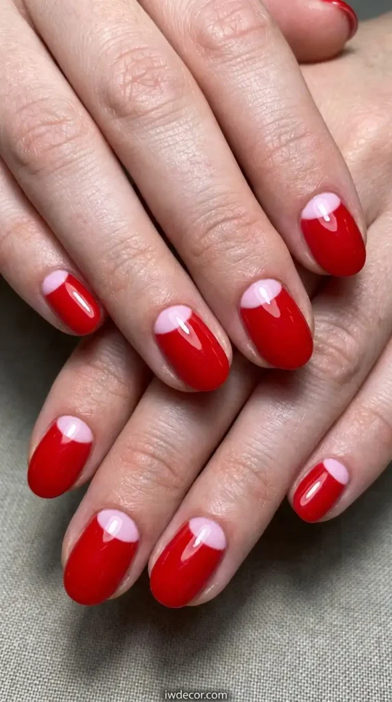 Pink and Red Half-Moons