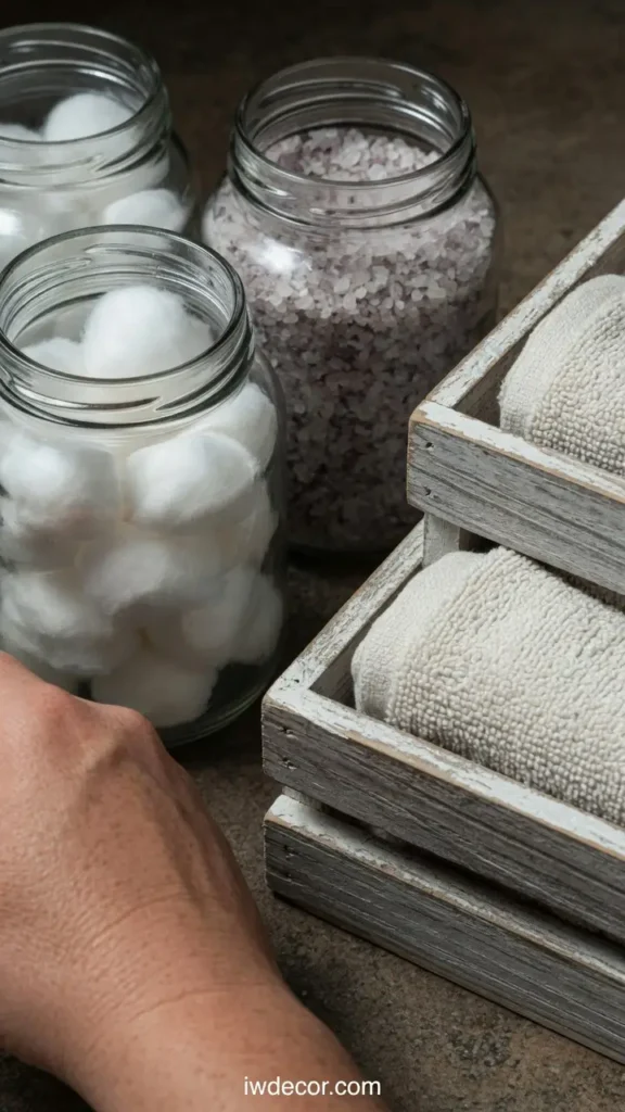 Repurposing Jars and Crates for Storage