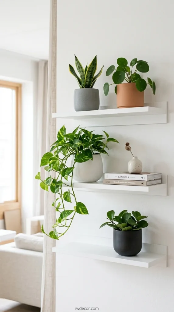 Scandinavian indoor plants arranged
