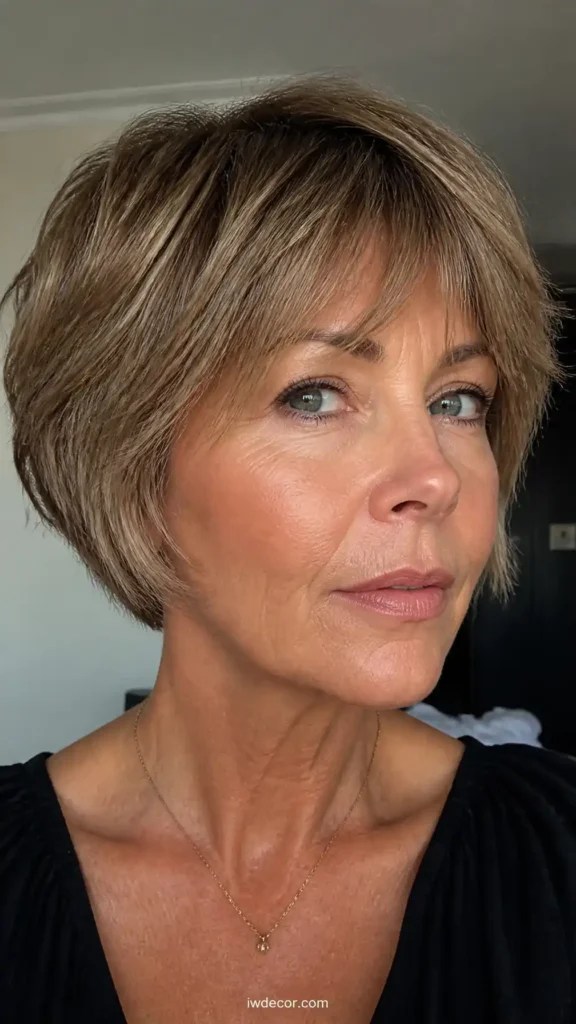 Short Bob with Wispy Feathered Ends
