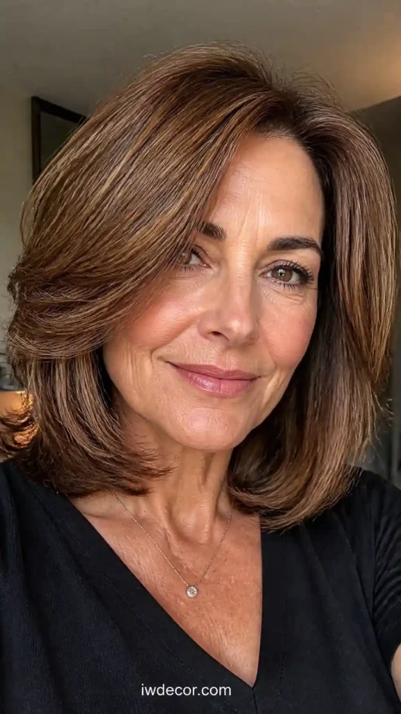 Sleek Mocha Brown Straight Lob