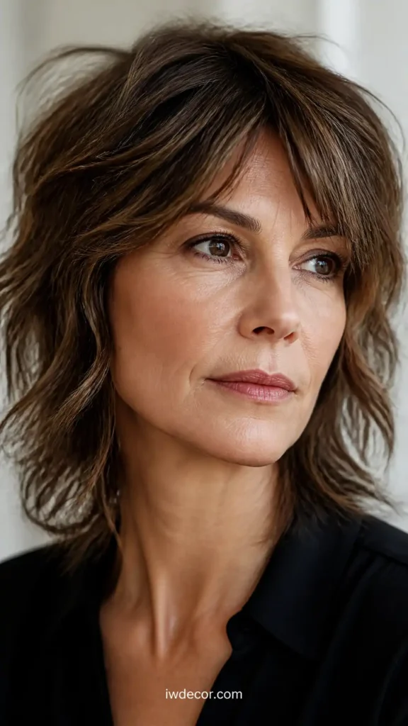 Softened Wolf-Inspired Medium Brown Cut
