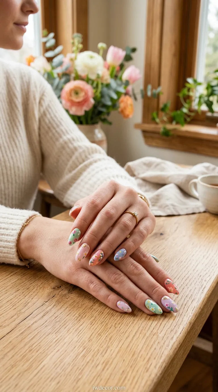 Spring nails almond shape