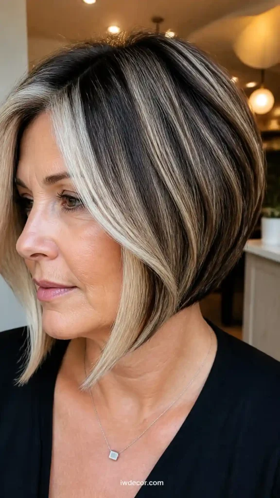 Stacked Bob with Bright Money Pieces