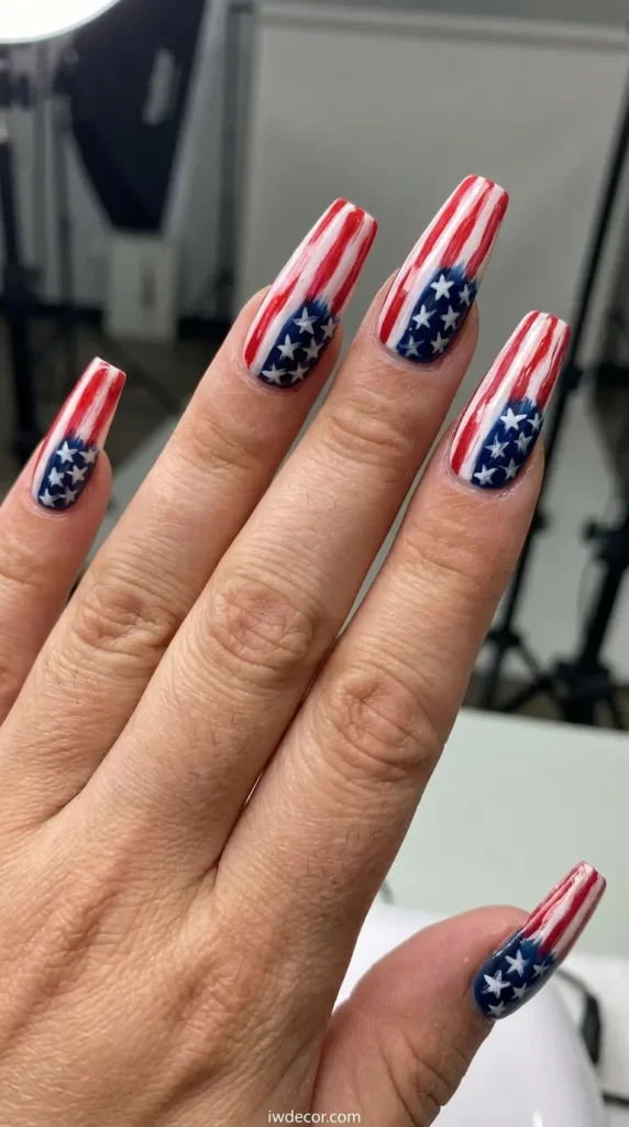 american flag nail ideas