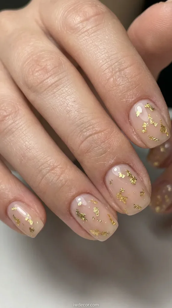 Subtle Gold Flakes on Nude
