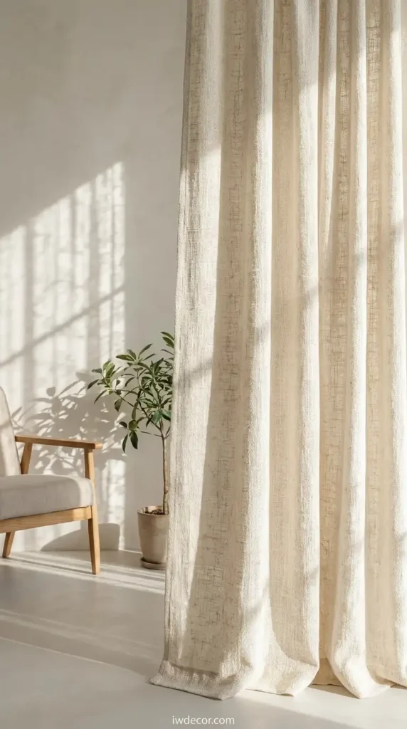Textured Linen Scandinavian Curtains