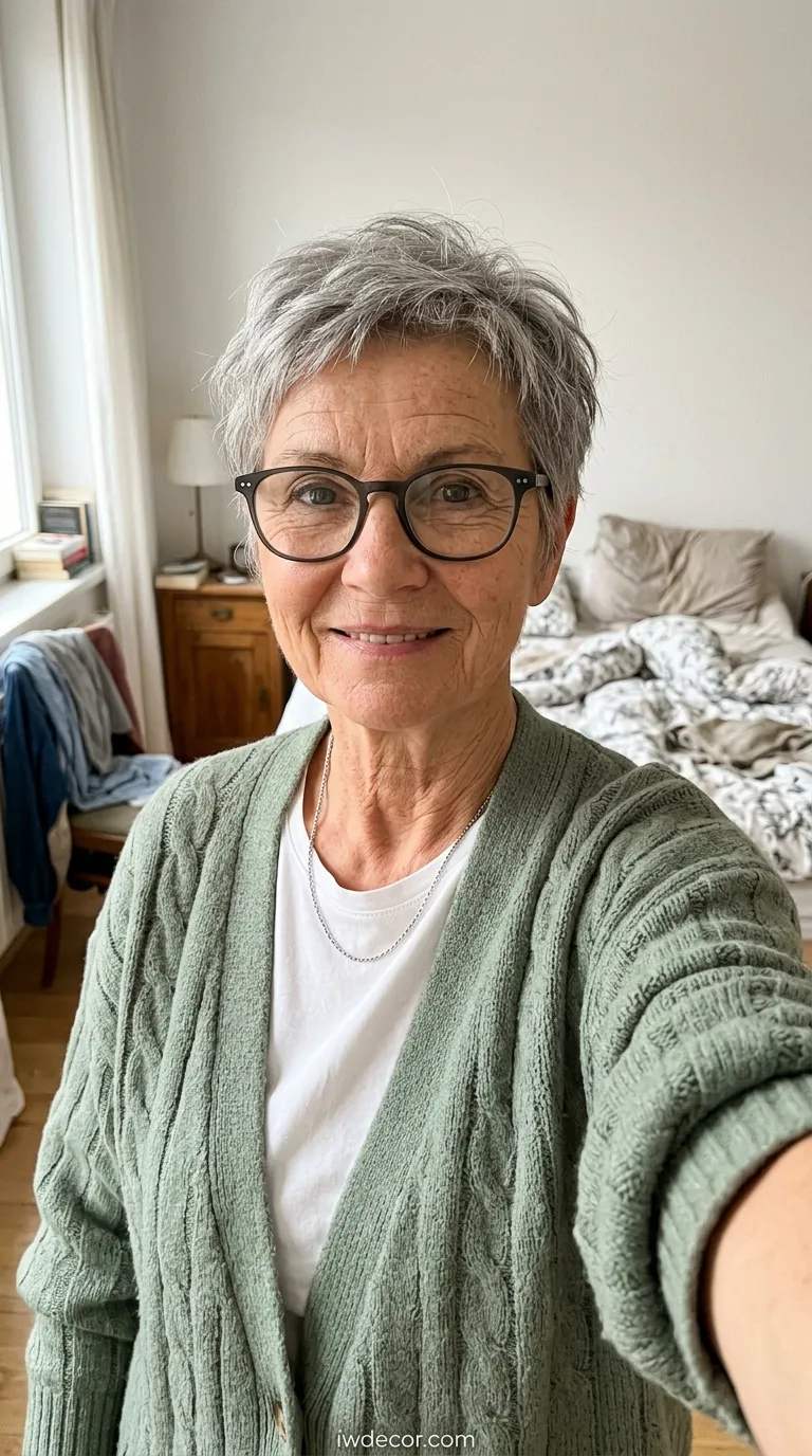 The Textured Silver Pixie