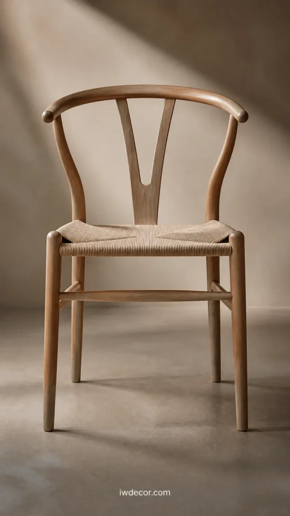 The wishbone-style chair