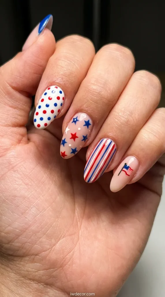 Varied Almond Patriotic Patterns