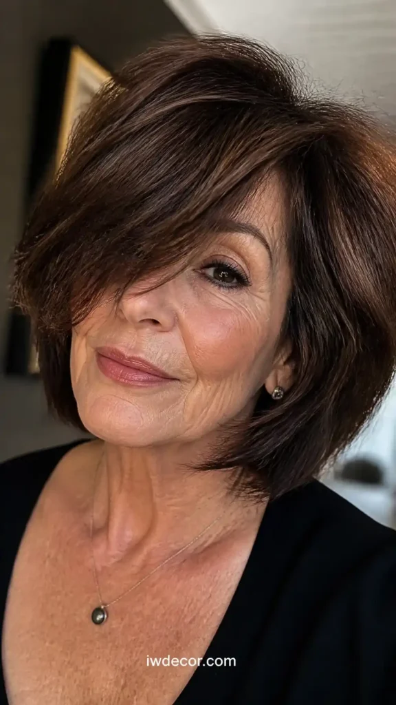 Voluminous Side-Swept Bob