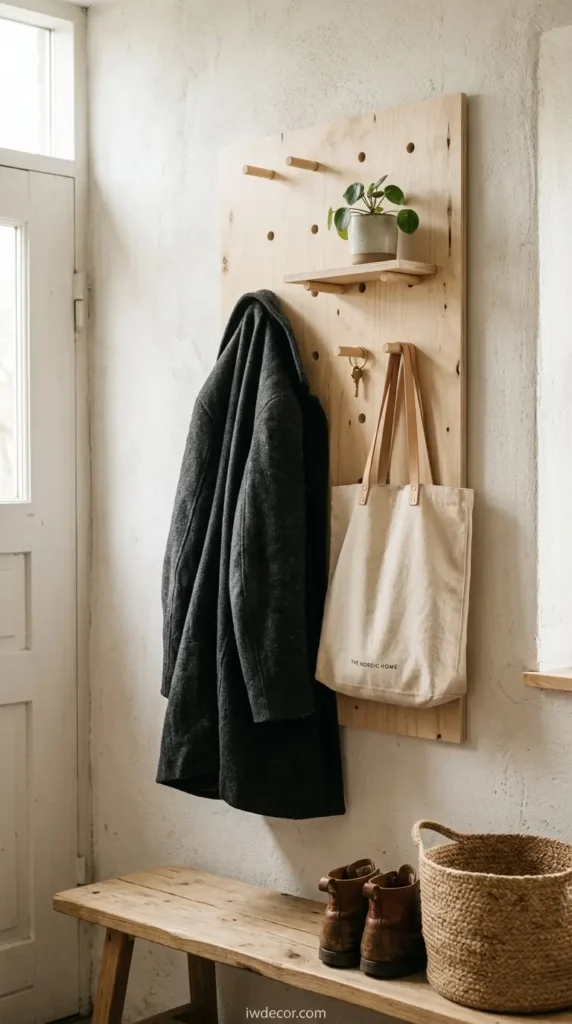 Wall-Mounted Wood Pegboards