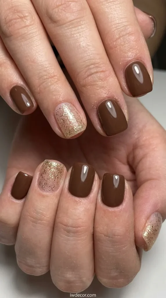 Warm Brown & Glitter Duo