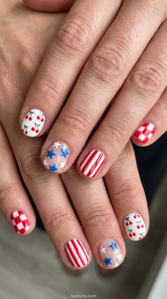 Whimsical Cherry & Flag Mix