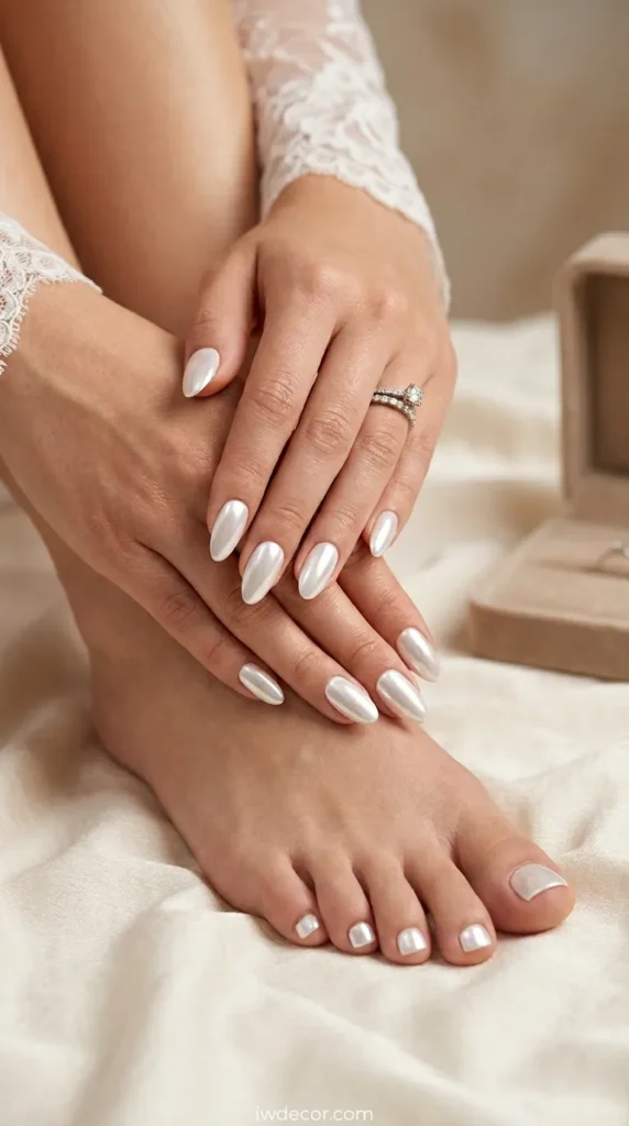 White Mani-Pedi