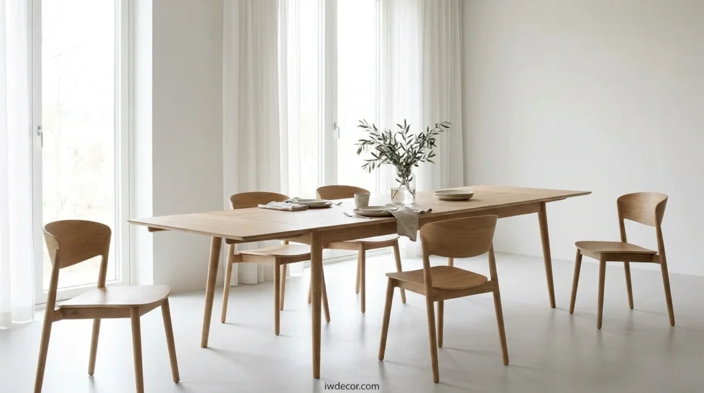 extendable scandinavian dining table