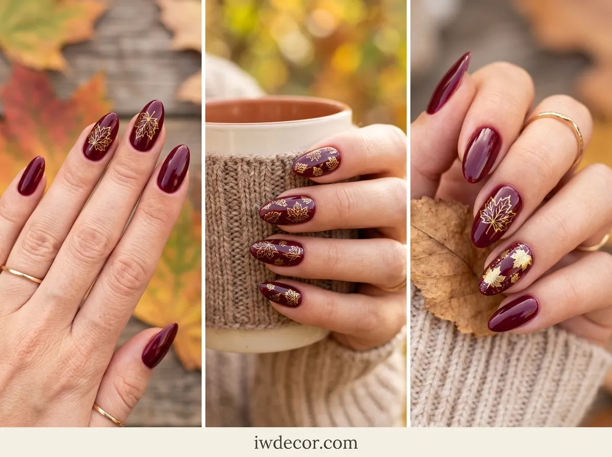 leaf nail designs