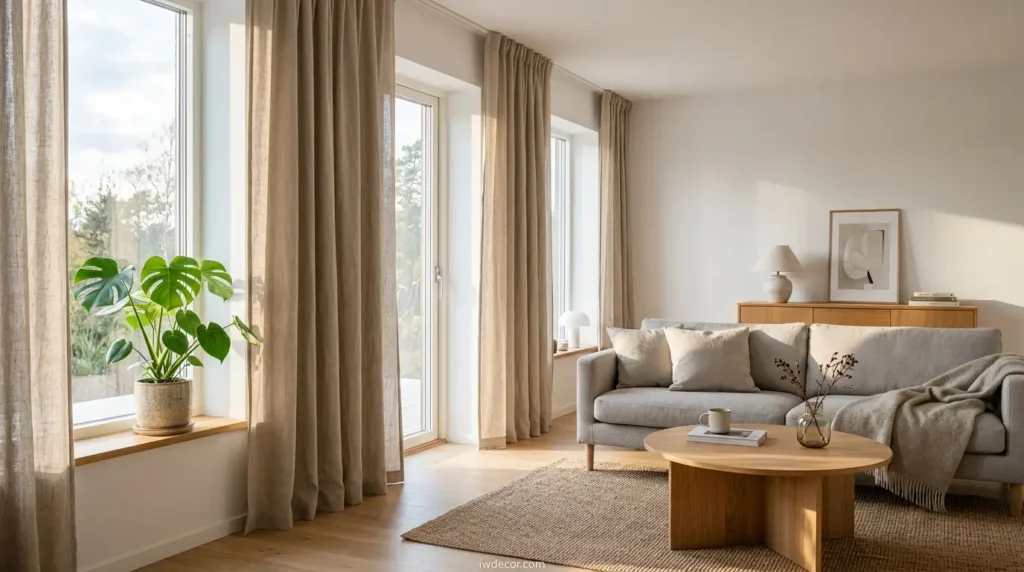 linen scandinavian curtains