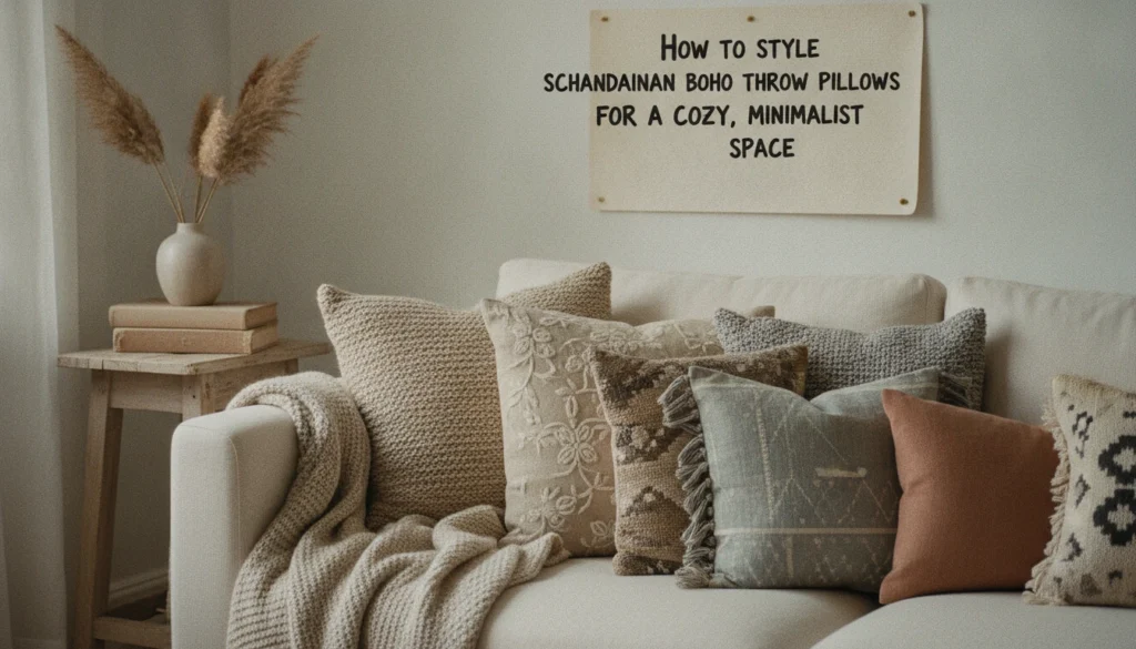 How to Style Scandinavian Boho Throw Pillows for a Cozy, Minimalist Space