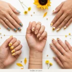 sunflower nail designs